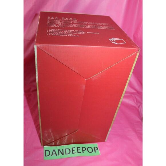 Rae Dunn Enchante 2 Slice Joy Toaster RDHLTS1 Holiday Red In box - Picture 5 of 5